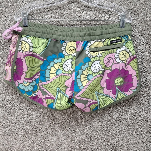 Wave Life Womens Floral Paisley Board Shorts Green Multi Color Size LG - Picture 4 of 10